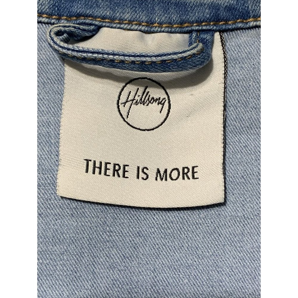 Hillsong Worship THERE IS MORE Denim Jacket Embroidered Long Sleeves Size M - Picture 3 of 9